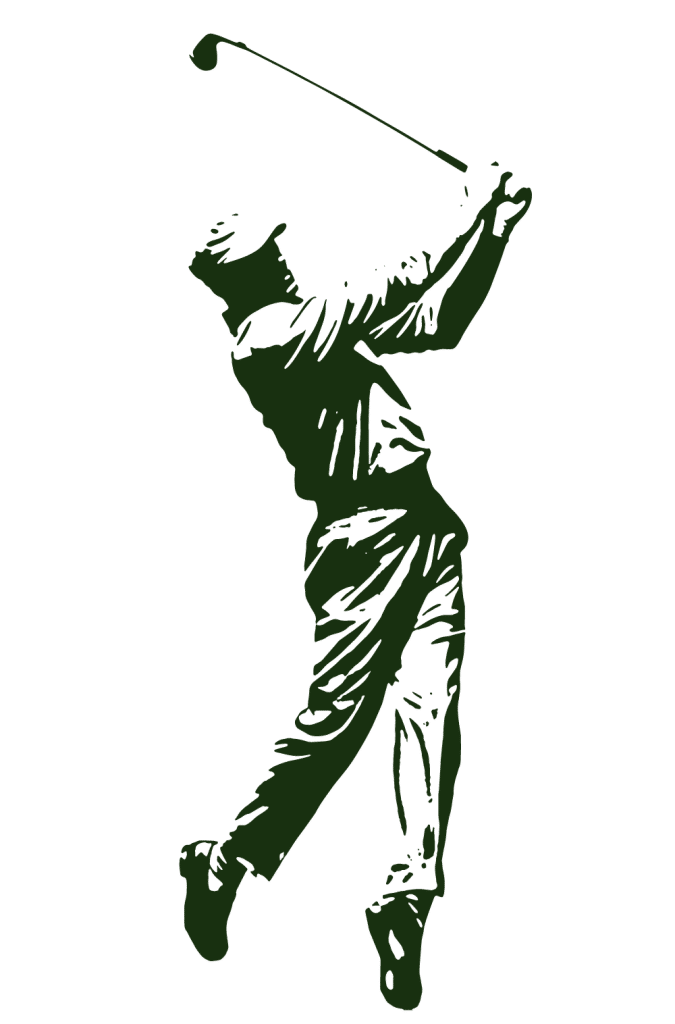 vector of man playing golf