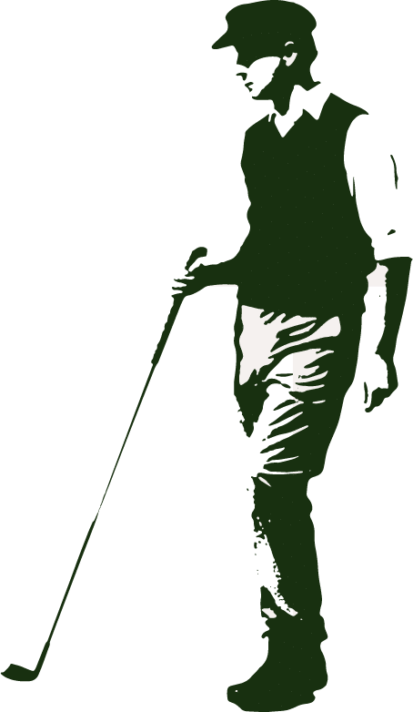 man standing with a golf club